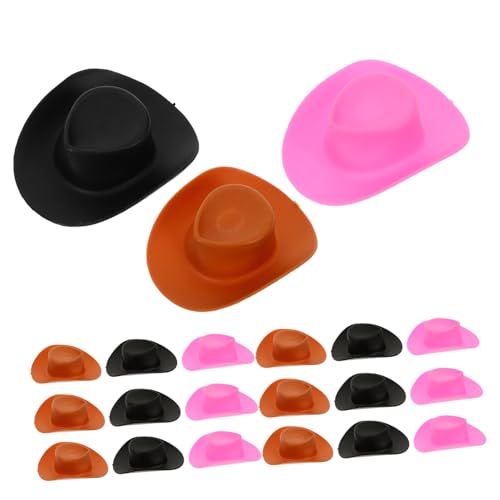 POPETPOP 30 Stück Teiliges Miniatur Cowboyhüte aus Abs Kleine Dekorative Puppenaccessoires in Schwarz und Braun Langlebig Hautfreundlich für DIY Basteln Puppenhäuser und Haarschmuck POPETPOP 30 Stück Teiliges Miniatur Cowboyhüte aus Abs Kleine Dekorative Puppenaccessoires in Schwarz und Braun Langlebig Hautfreundlich für DIY Basteln Puppenhäuser und Haarschmuck von POPETPOP