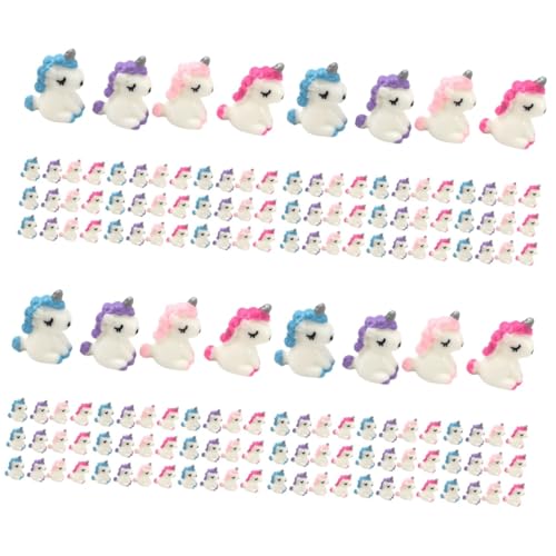 POPETPOP 4 Sätze Mini-Einhorn Klein Im Freien Mochi-Squishy-spielzeuge Mini-Enten Dekoration Miniatur-einhornfigur Miniatur-Einhorn-Ornament Einhorn-Figur Mikro-einhörner Harz 40 Stück * 4 von POPETPOP