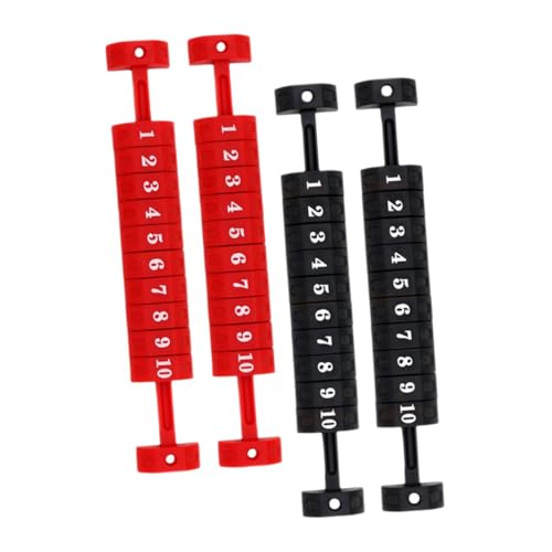 POPETPOP 4 Stück Denkspiel Kicker-Scoring-einheiten Zählernummernmarkierungen Tischfußball-punktestand Air Hockey Torzähler Kicker-punktezähler Tischfußball-Scoring-Marker Plastik Pp von POPETPOP