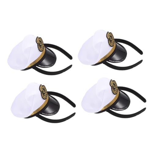 POPETPOP 4 Stück Teiliges Haarreifen mit Maritimem Matrosenhut design Niedliches Bühnenkostüm Haaraccessoire Leichte Bequeme Kopfbedeckung für Party und Aufführung POPETPOP 4 Stück Teiliges Haarreifen mit Maritimem Matrosenhut design Niedliches Bühnenkostüm Haaraccessoire Leichte Bequeme Kopfbedeckung für Party und Aufführung von POPETPOP