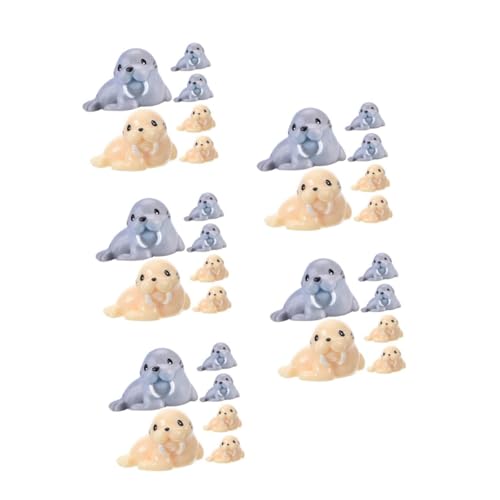 POPETPOP 5 Sätze -mikro-Landschaft Tierfiguren Miniatursachen Minifiguren Spielzeugtiere Miniatur-Dinge Tiere Simulation Tierfigur Minitiere Zum Basteln Harz 6 Stück * 5 von POPETPOP