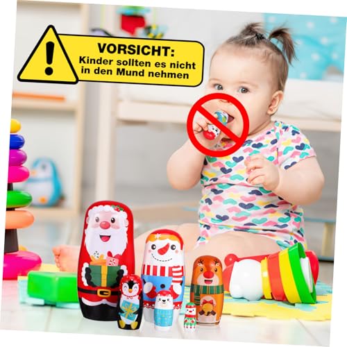 POPETPOP 6 Stück Teiliges Russische Weihnachts Nistpuppen aus Holz Farbenfrohe Handbemalte Santa Claus Figuren Langlebige Weihnachtsdekoration für Zuhause Robust und Detailreich Gestaltet POPETPOP 6 Stück Teiliges Russische Weihnachts Nistpuppen aus Holz Farbenfrohe Handbemalte Santa Claus Figuren Langlebige Weihnachtsdekoration für Zuhause Robust und Detailreich Gestaltet von POPETPOP