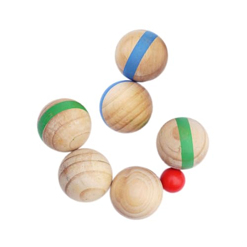 POPETPOP 7St Schalen aus Massivholz für kinderspielzeug Kid Toys spielsachen Outdoor geburtstagsmitgebsl Boccia aus Holz lustige Bälle Boccia-Bälle Bälle von POPETPOP