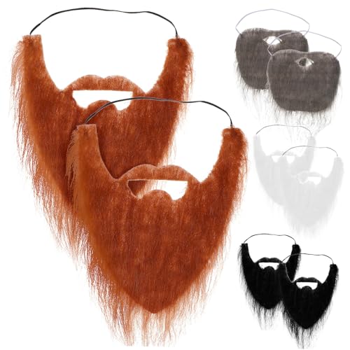 POPETPOP 8 Stück Teiliges Fake Bart mit Elastischem Band Bunte Polyester in Braun Leicht Bequem für Halloween Weihnachten Karneval Cosplay Kostüm Zubehör POPETPOP 8 Stück Teiliges Fake Bart mit Elastischem Band Bunte Polyester in Braun Leicht Bequem für Halloween Weihnachten Karneval Cosplay Kostüm Zubehör von POPETPOP