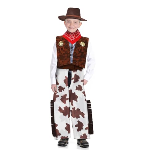 POPETPOP Cowboy Kostüm Jungen Western Outfit mit Hut und Halstuch Robustes Cowboy Kostüm für Halloween Karneval Cosplay und Rollenspiele Atmungsaktive Polyester Mischung Vielseitig für POPETPOP Cowboy Kostüm Jungen Western Outfit mit Hut und Halstuch Robustes Cowboy Kostüm für Halloween Karneval Cosplay und Rollenspiele Atmungsaktive Polyester Mischung Vielseitig für von POPETPOP