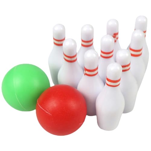 POPETPOP Dollhouse Miniatur Bowling Set Dollhouse Bowlingspiele Miniatur -Tischplatte Bowling Set Für Dekoration von POPETPOP