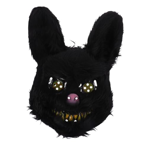 POPETPOP Gruselige Plüsch Hasenmaske Halloween Party Masquerade Cosplay Maske mit Elastischem Band Atmungsaktiv Leicht für Erwachsene und Jugendliche Geeignet Dekoration Zufällige Farbe POPETPOP Gruselige Plüsch Hasenmaske Halloween Party Masquerade Cosplay Maske mit Elastischem Band Atmungsaktiv Leicht für Erwachsene und Jugendliche Geeignet Dekoration Zufällige Farbe von POPETPOP