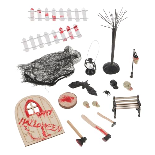 POPETPOP Halloween Miniatur Deko Teilig Detailreiche Miniatur Ornamente für Puppenhaus Vielseitige Halloween Szenerie Gestaltung Gruselige Accessoires für Tisch und Garten Deko POPETPOP Halloween Miniatur Deko Teilig Detailreiche Miniatur Ornamente für Puppenhaus Vielseitige Halloween Szenerie Gestaltung Gruselige Accessoires für Tisch und Garten Deko von POPETPOP
