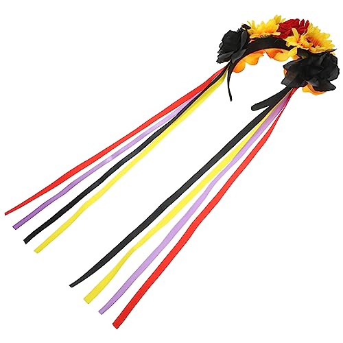 POPETPOP Halloween Rosen Stirnband mit Künstlichen Blumen Rotes Rosen und Schwarzes Pfingstrosen Design Leichtes Damen Haarband mit Dekorativem Band für Party Festival Karneval und POPETPOP Halloween Rosen Stirnband mit Künstlichen Blumen Rotes Rosen und Schwarzes Pfingstrosen Design Leichtes Damen Haarband mit Dekorativem Band für Party Festival Karneval und von POPETPOP