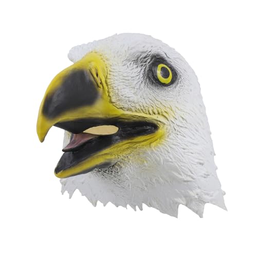POPETPOP Halloween Tierkopf Maske Weißer Adlerkopf Cosplay Hut Lustige Halloween Kopfmaske Party Kostüm Zubehör für Festival und Verkleidung POPETPOP Halloween Tierkopf Maske Weißer Adlerkopf Cosplay Hut Lustige Halloween Kopfmaske Party Kostüm Zubehör für Festival und Verkleidung von POPETPOP