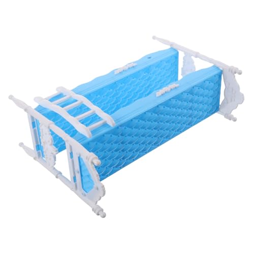 POPETPOP Miniatur Puppenbett Doppelstockbett Puppenhaus Möbelzubehör Mädchen Detailliertes Design Kreatives Rollenspiel für Puppenmöbel Sammlung POPETPOP Miniatur Puppenbett Doppelstockbett Puppenhaus Möbelzubehör Mädchen Detailliertes Design Kreatives Rollenspiel für Puppenmöbel Sammlung von POPETPOP