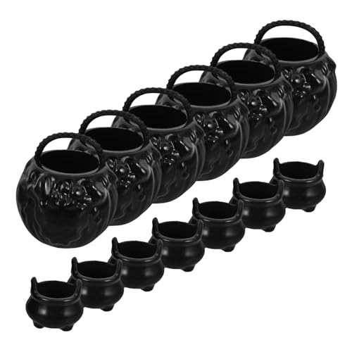 POPETPOP Teiliges Mini aus Schwarzem Halloween Deko mit Kesseln und Hexeneimern für Puppenhaus Szenerien Party Mitgebsel und Gruselige Festdekorationen POPETPOP Teiliges Mini aus Schwarzem Halloween Deko mit Kesseln und Hexeneimern für Puppenhaus Szenerien Party Mitgebsel und Gruselige Festdekorationen von POPETPOP