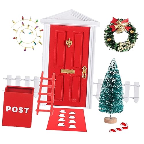 POPETPOP Teiliges Weihnachts Elfenhaustür Miniaturmöbel DIY Puppenhaus Dekoration mit Realistischer Gestaltung für Mädchen Mikrolandschaft Weihnachtsdekorationsfigur POPETPOP Teiliges Weihnachts Elfenhaustür Miniaturmöbel DIY Puppenhaus Dekoration mit Realistischer Gestaltung für Mädchen Mikrolandschaft Weihnachtsdekorationsfigur von POPETPOP