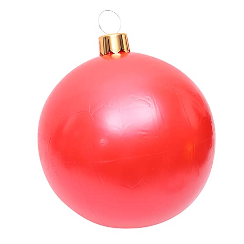 POPETPOP Weihnachtsballons klimpern Dekorationen Girlande Ornamente Laterne aufblasbare weihnachtskugeln aufblasbarer weihnachtsball Weihnachtsdekoration im Freien Kugeldekoration PVC rot von POPETPOP