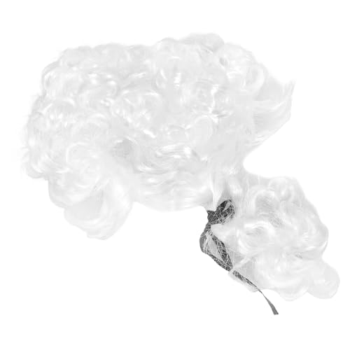 POPETPOP Weiße Anwaltsperücke mit Pferdeschwanz Leichtes Faschingskostümzubehör Langlebige Faser Komfortabel Geeignet für Bühne Cosplay Richter und Anwälte Professionelle POPETPOP Weiße Anwaltsperücke mit Pferdeschwanz Leichtes Faschingskostümzubehör Langlebige Faser Komfortabel Geeignet für Bühne Cosplay Richter und Anwälte Professionelle von POPETPOP