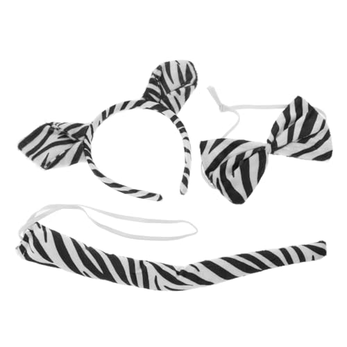POPETPOP Zebra Ohren Haarreif Teiliges Cosplay Accessoires für Karneval Halloween Tier Kostüm Party Zubehör Langlebig und für Fasching Maskerade POPETPOP Zebra Ohren Haarreif Teiliges Cosplay Accessoires für Karneval Halloween Tier Kostüm Party Zubehör Langlebig und für Fasching Maskerade von POPETPOP