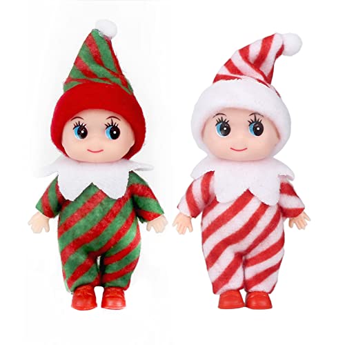 POPOYU Weihnachtselfen Figuren Mini Elfen, Christmas Elf Puppe Weihnachtselfen Weihnachten Kleine Geschenke Puppe Spielzeug für Mädchen Jungen Geschenk,Little Elf Puppe Spielzeug für Jungen Mädchen von POPOYU