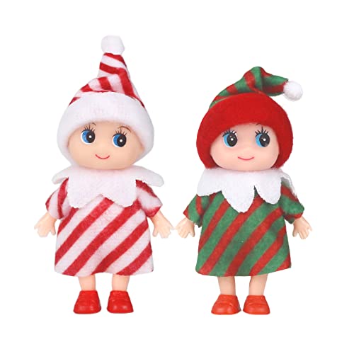 POPOYU Weihnachtselfen Figuren Mini Elfen, Christmas Elf Puppe Weihnachtselfen Weihnachten Kleine Geschenke Puppe Spielzeug für Mädchen Jungen Geschenk,Little Elf Puppe Spielzeug für Jungen Mädchen von POPOYU