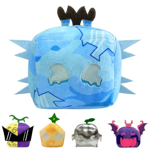 Blox Fruits Plüschtier,Süßes Früchte Anime Spiel Plüschtier,Bloxfruits Plush,Blox Früchte Plüsch Spielzeug,Bloxfruits Plüschfiguren,Bloxfruit Kuscheltier Plüschpuppe (Blau) von POPOYU