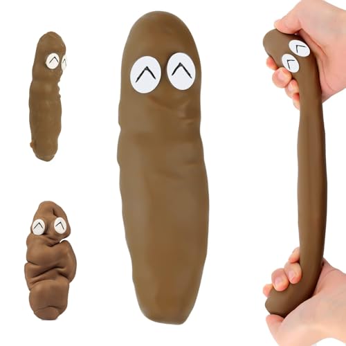 POPOYU Dehnbarer Kackhack Kackwurst zum Stressabbau,Poop Katapult Anti Stress Spielzeug Bälle Prank Kackhaufen,Gadgets Lustige Geschenke für Weihnachten Geburtstag Männer Teenager Jungs Kinder von POPOYU