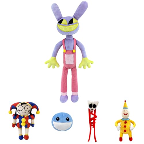 POPOYU The Amazing Digital Circus Plüsch,Pomni Jax Jungle Digital Circus Figuren,Digital Circus Plüsch,Digital Circus Plush Toys für Jungen und Mädchen TV-Fans Kinder Weihnachts Geburtstagsgeschenke von POPOYU