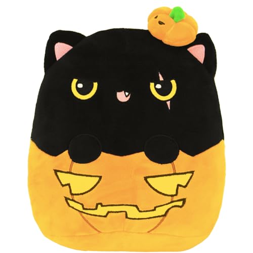 POPOYU Halloween Plüsch Kürbis Kissen,20cm Halloween Plüschtier Kürbis Deko Niedlicher Kürbis Kissen,Halloween Kürbis Figuren Plüsch für Kinder Halloween Geburtstagsgeschenke Weiches Bett/Sofa Deko von POPOYU