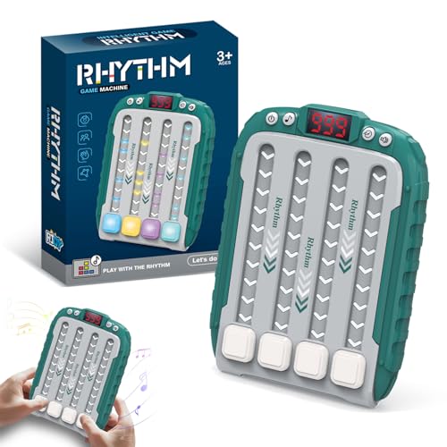 Interaktive Rhythmus-Spielmaschine,Fingerspielzeug Schiebespiel,Pop-Fidget-Spiel,Schnelles Reaktionsspiel,Rhythmus-Tastenspiel,Musikalisches Herausforderungsspielzeug für Kinder(elektronische Grün) von POPOYU