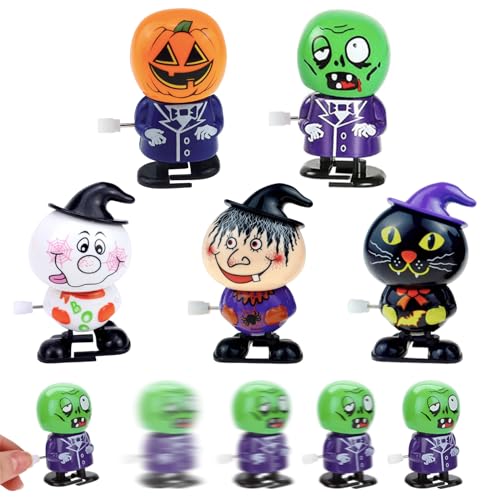 POPOYU 5 Stücke Kinder Aufziehspielzeug Wind Up Rentier Halloween Schneemann Weihnachtsmann Figur Uhrwerk Spielzeug Aufziehfigur Weihnachten Deko Figuren Geschenk für Baby Kinder Lustiges Spielzeug von POPOYU