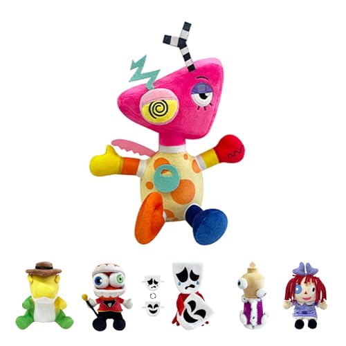 POPOYU The Amazing Digital Circus Plüsch,Zooble Jax Jungle Digital Circus Figuren,Digital Circus Plüsch,Digital Circus Plush Toys für Jungen und Mädchen TV-Fans Kinder Weihnachts Geburtstagsgeschenke von POPOYU