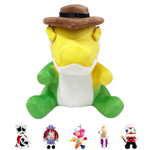 Pomni Jax Plush Digitaler Zirkus Plüschtier,The Digital Circus Plush Gummigoo,Zirkus Puppen, Plüsch Spielzeug, Pomni Plushies, Der Unglaubliche Digitale Zirkus Plüschtiere Lustige GradientCrocodile von POPOYU