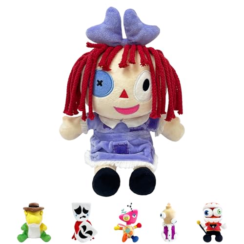 Pomni Jax Plush Digitaler Zirkus Plüschtier,The Digital Circus Plush Ragatha, Zirkus Puppen, Plüsch Spielzeug, Pomni Plushies, Der Unglaubliche Digitale Zirkus Plüschtiere SittingPositionLittleGirl von POPOYU