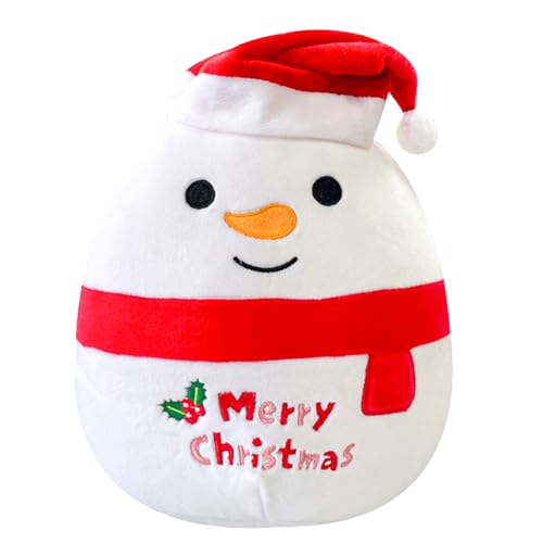 POPOYU Schneemann Kuscheltier,Kawaii Plüsch Gefüllte Plüschpuppe,Weihnachten Plüschtier Nikolaus Stofftier Schneemann für Kinder Sofa Dekoration Weihnachten Spielzeug Weihnachten Neujahr Geschenk von POPOYU