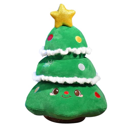 POPOYU Weihnachten Kuscheltier Weihnachtsbaum, 9in/23cm Weihnachtsbaum Weiches Fell Plüsch, Plüschtier Christmas Plüschpuppe Dekoration Stofftier Plüsch Figuren Spielzeug für Kinder Mädchen Jungen von POPOYU