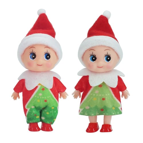 POPOYU Weihnachtselfen Figuren Mini Elfen, Christmas Elf Puppe Weihnachtselfen Weihnachten Kleine Geschenke Puppe Spielzeug für Mädchen Jungen Geschenk,Little Elf Puppe Spielzeug für Jungen Mädchen von POPOYU