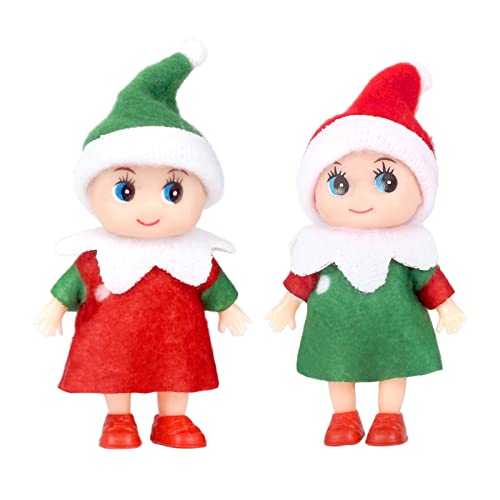 POPOYU Weihnachtselfen Figuren Mini Elfen, Christmas Elf Puppe Weihnachtselfen Weihnachten Kleine Geschenke Puppe Spielzeug für Mädchen Jungen Geschenk,Little Elf Puppe Spielzeug für Jungen Mädchen von POPOYU