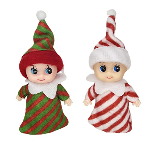 POPOYU Weihnachtselfen Puppe für Jungen Mädchen,Elf Puppe Weihnachtself Weihnachtszubehör,Kleine Elf Baby Elfen Puppe,Weihnachts Mini Elfen Baby Puppe,Spielzeug für Kinder,Weihnachten,Geschenk von POPOYU