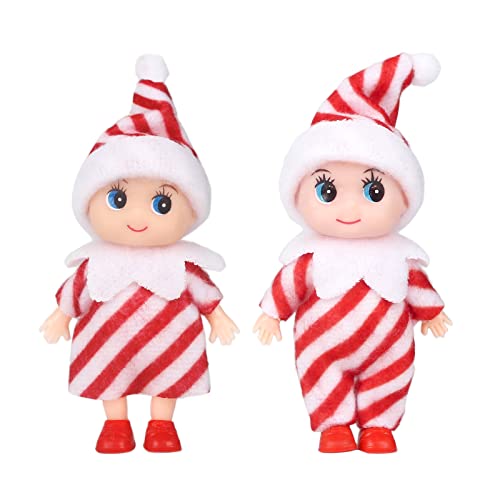 POPOYU Weihnachtselfen Puppe für Jungen Mädchen,Elf Puppe Weihnachtself Weihnachtszubehör,Kleine Elf Baby Elfen Puppe,Weihnachts Mini Elfen Baby Puppe,Spielzeug für Kinder,Weihnachten,Geschenk von POPOYU