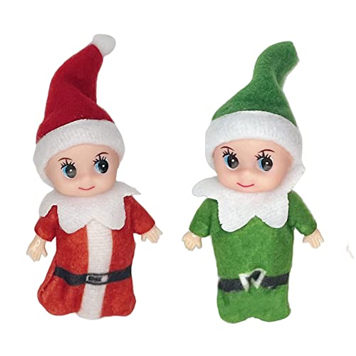 POPOYU Weihnachtselfen Puppe für Jungen Mädchen,Elf Puppe Weihnachtself Weihnachtszubehör,Kleine Elf Baby Elfen Puppe,Weihnachts Mini Elfen Baby Puppe,Spielzeug für Kinder,Weihnachten,Geschenk von POPOYU