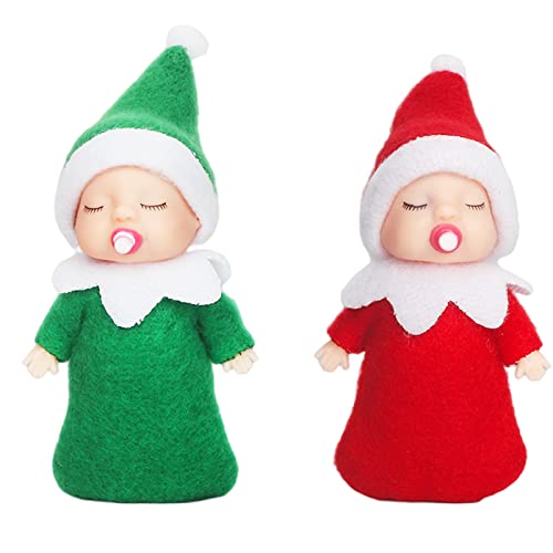 POPOYU Weihnachtselfen Puppe für Jungen Mädchen,Elf Puppe Weihnachtself Weihnachtszubehör,Kleine Elf Baby Elfen Puppe,Weihnachts Mini Elfen Baby Puppe,Spielzeug für Kinder,Weihnachten,Geschenk von POPOYU