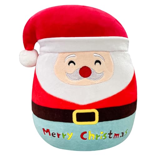 POPOYU Weihnachtsmann Kuscheltier,Kawaii Plüsch Kuscheltier,Elch Plüschtier Nikolaus Stofftier Weihnachtsmann für Kinder Sofa Schlafzimmer Dekoration Spielzeug Weihnachten Neujahr Geschenk von POPOYU