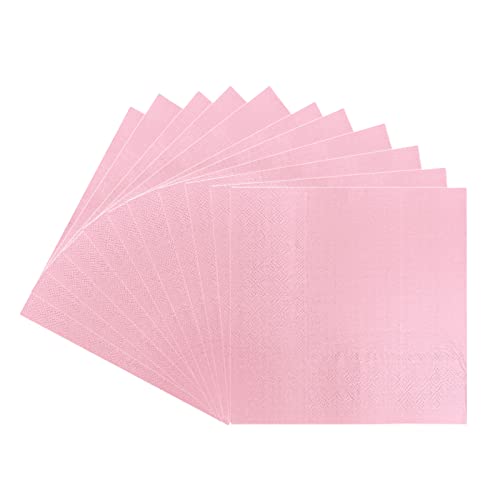 Rosa Servietten 20 stück Papierservietten Rosa 33 x 33 cm Napkins Servietten Paw Cocktailservietten, Tischdeko Hochzeit Papierserviette Einweg Napkins Tisch Dekorationen für Garten Geburtstag Party von POPOYU