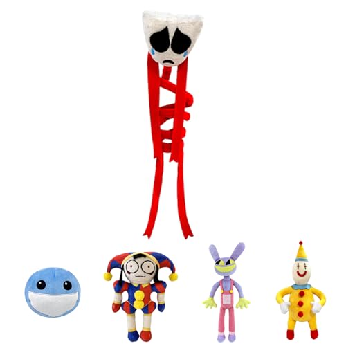 POPOYU The Amazing Digital Circus Plüsch,Pomni Jax Jungle Digital Circus Figuren,Digital Circus Plüsch,Digital Circus Plush Toys für Jungen und Mädchen TV-Fans Kinder Weihnachts Geburtstagsgeschenke von POPOYU