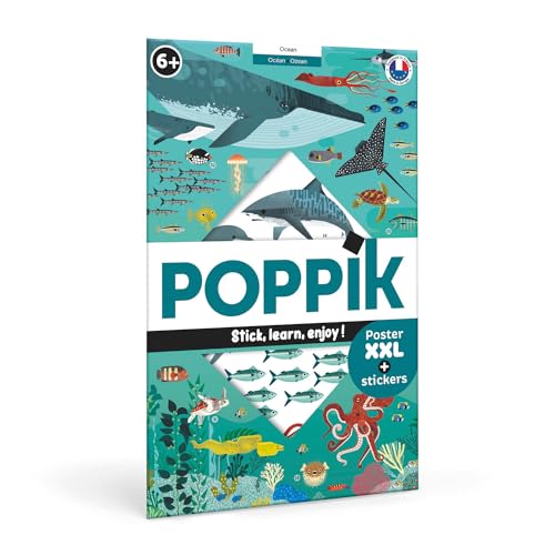 POPPIK - Lernposter & Sticker Ozean, 68 x 100 cm von POPPIK