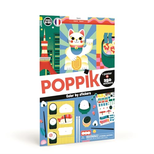 POPPIK 1841282 Sticker-Poster, Japan, Mosaikposter mit ablösbaren Aufklebern, Stickerset zum Basteln, für Kinder ab 8 Jahren, 50 x 70 cm POPPIK 1841282 Sticker-Poster, Japan, Mosaikposter mit ablösbaren Aufklebern, Stickerset zum Basteln, für Kinder ab 8 Jahren, 50 x 70 cm von POPPIK