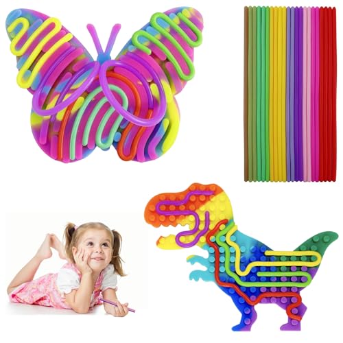 POPSKEETER Sensory Activity Board, Dinosaurier + Schmetterling von POPSKEETER