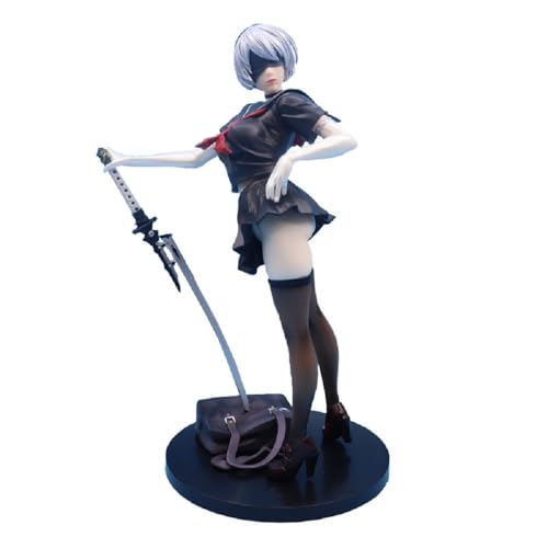 POTACEE Anime Figure School Uniform Style 2b Miss Anime Second Yuan Beauty Girl Model Ornament 26cm von POTACEE