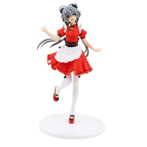 POTACEE Cute Anime Character Model Cheongsam Maid Beautiful Girl Model Toy 23CM (red) von POTACEE