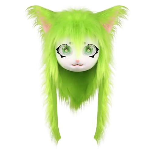 PPFINEine katze Fursuit nimmt die maske zu halloween maskenball und die kostüme von PPFINE