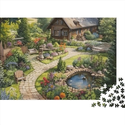 Landhäuschen Puzzle 1000 Pieces - Puzzle Game Jigsaw Puzzle for Adults | Puzzle 1000 |Premium Quality Jigsaw Puzzle in Panorama Format von PPSOAP