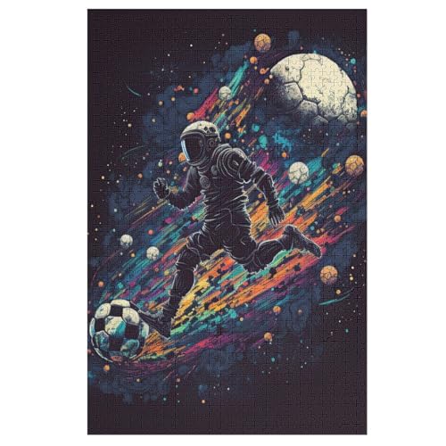 1000 Teile Puzzle Für Jugendliche,Astronaut Football Puzzles,Erwachsenenpuzzle,Holzpuzzles,Dekompressionsspiel,Spielzeugpuzzles （78×53cm） von PPZYY